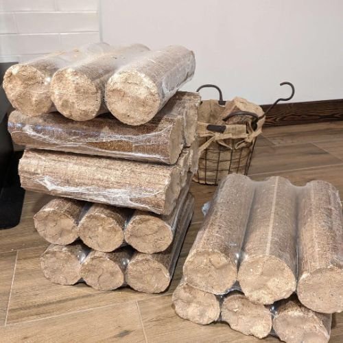 Briquetas de madera MegaRuf BioBriq – Alta densidad – Palet ≈ 972 kg
