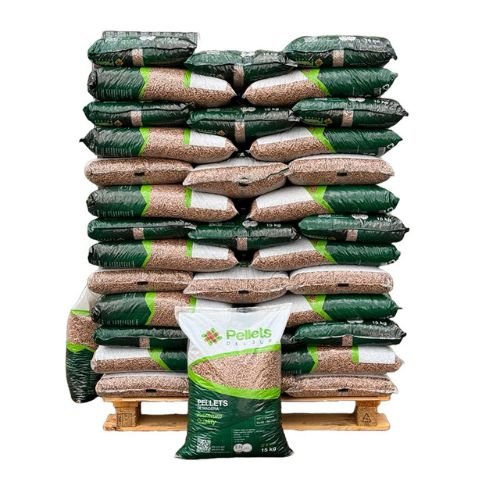 Pellets ENplus A1 – Medio Palet 42 sacos de 15 kg (630 kg)