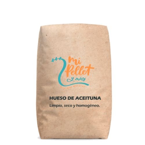 Hueso de aceituna para calefacción – Palet de 70 sacos de 15 kg (1.050 kg)