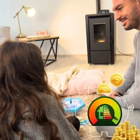 Estufa de pellets LEYLA BLACK 6,3 kW